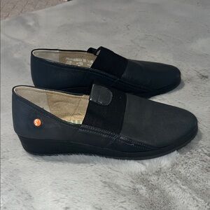 Softino’s Women’s Black Slip-On Shoes Size EU40